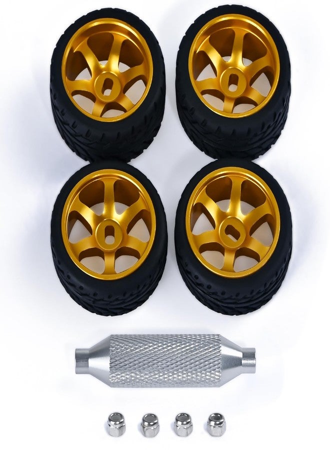 جنوط عجلات أبيندور بستة أضلاع وإطارات سرعة لسيارات التحكم عن بعد بمقياس 1/28، [2 ضيق + 2 عريض] 4 قطع من جنوط سبائك الألومنيوم مقاس 20 مم مع إطارات لسيارات Wltoys K969 K989 P929 AWD XRX AMZ WL DRZ GLA BZ - Image 1